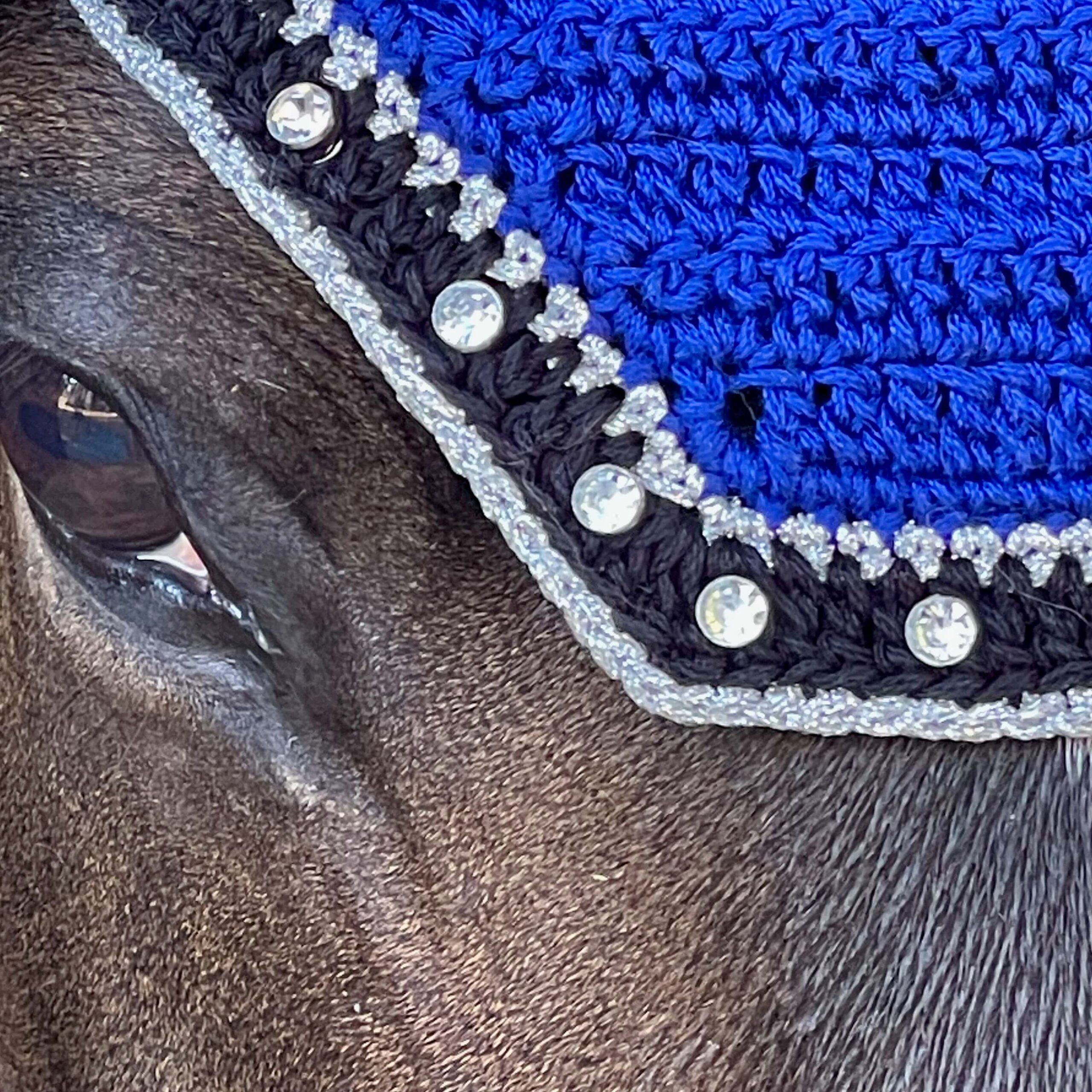 Frontale Per Cavallo Cwell Equine Bling V - 3 File Di Cristalli Trasparenti Incastonati - Dressage Lusso 35,6 Cm