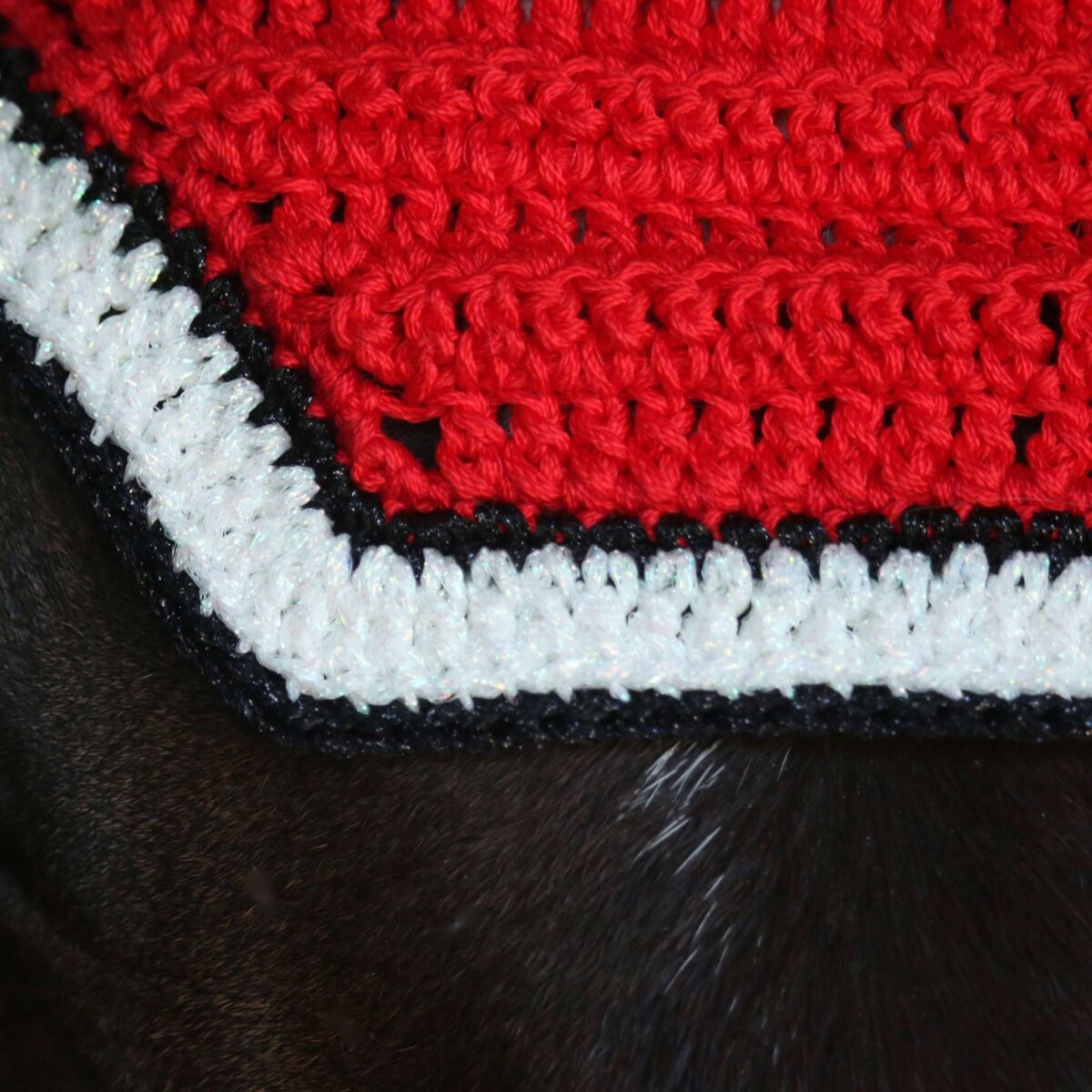Bright Red & White with Feza Black
