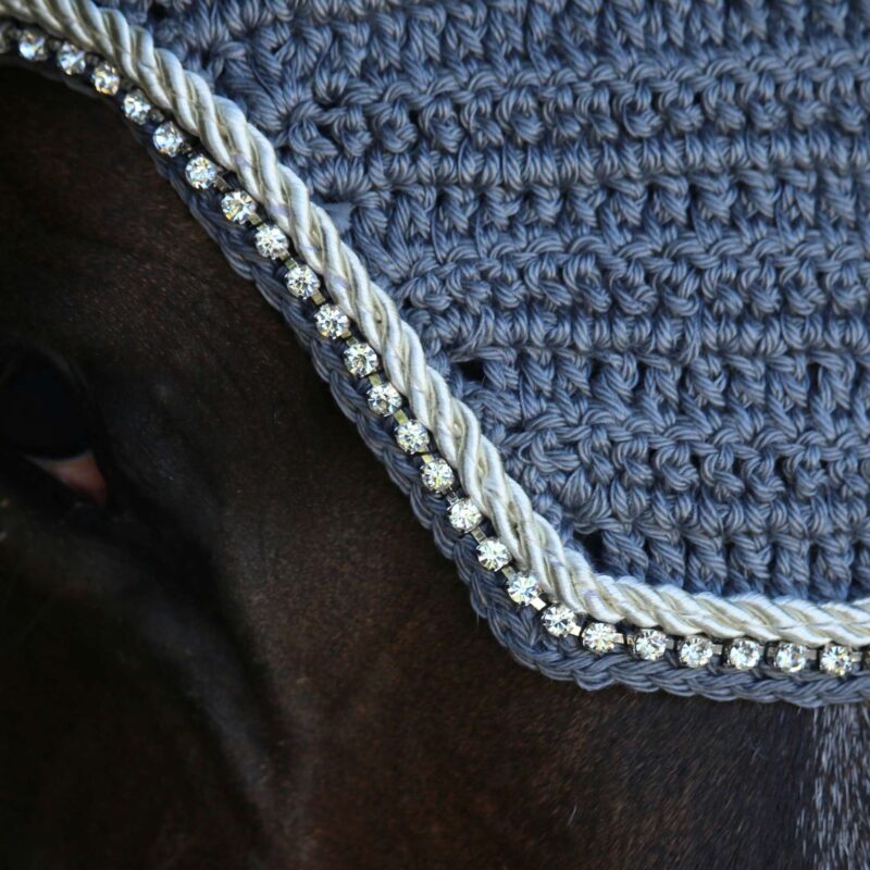 Steel Grey with Grey Cord & Rhinestones